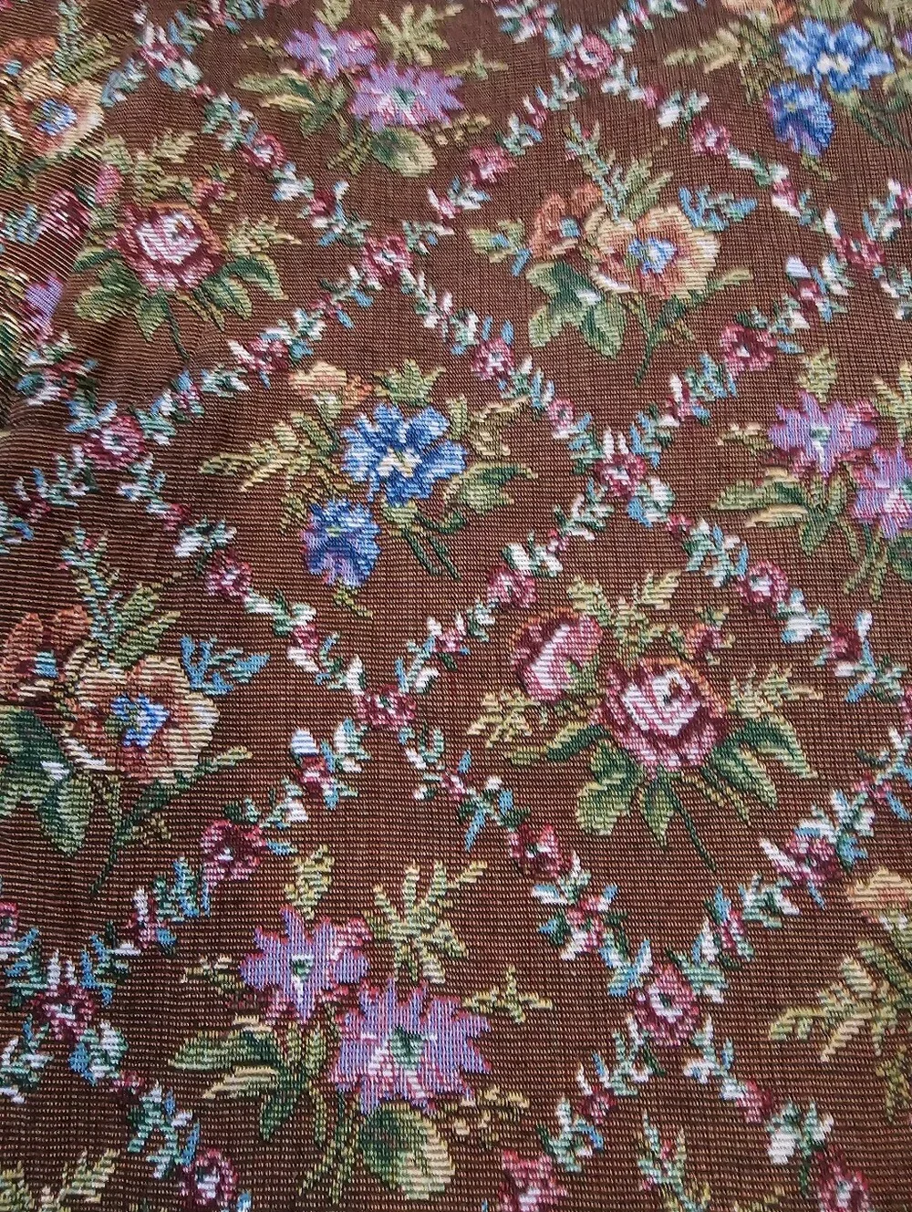boohooMAN Men’s Floral Tapestry Trousers Chocolate Brown Size 34 NWT